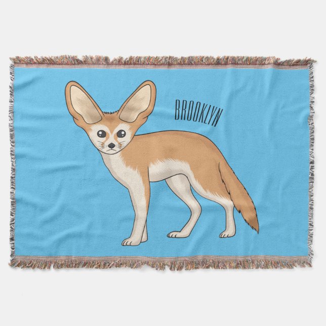 Cobertor Imagem de desenho animado de fennec fox (Frente)