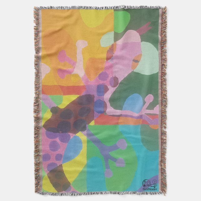 Cobertor Imagen de mi obra Lagartija SERIE (Frente Vertical)