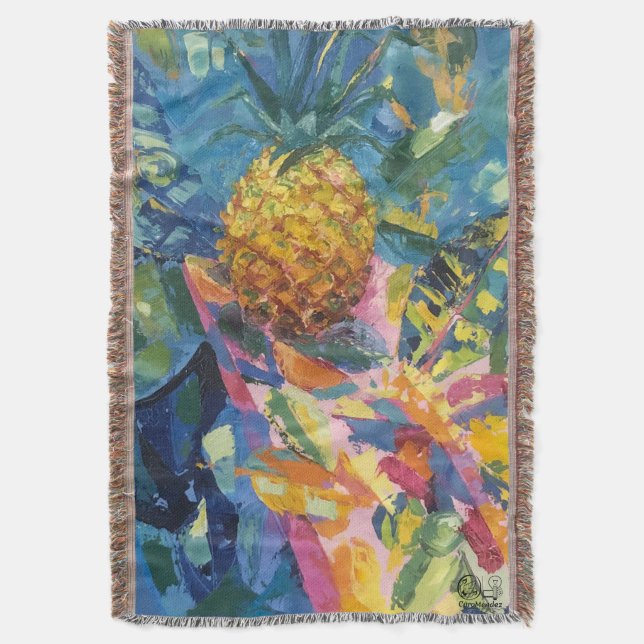 Cobertor Imagen de mi obra Piña (Frente Vertical)
