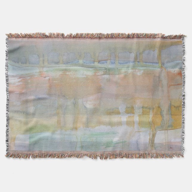 Cobertor Impressão de Aquarela Rustic Drip (Frente)
