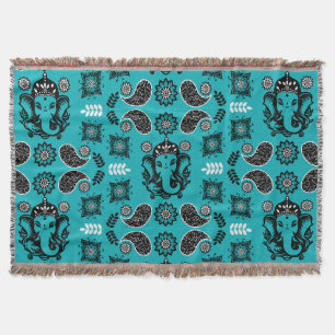 Cobertor Impressão de Arte Hindu com Tema Ganesha
