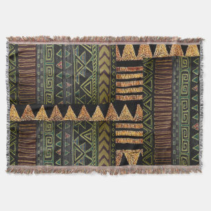 Cobertor Impressão de Padrão de Motif Tribal Afrocêntric