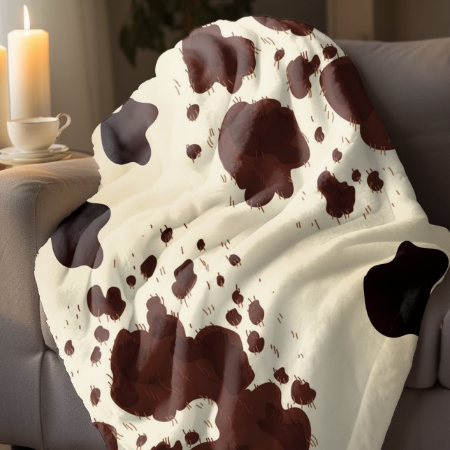 Cobertor Impressão de Vaca Castanha (Criador carregado)