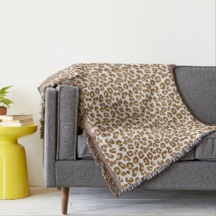 Cobertor Impressão do Leopardo da Neve, Beige, Tan e Cream