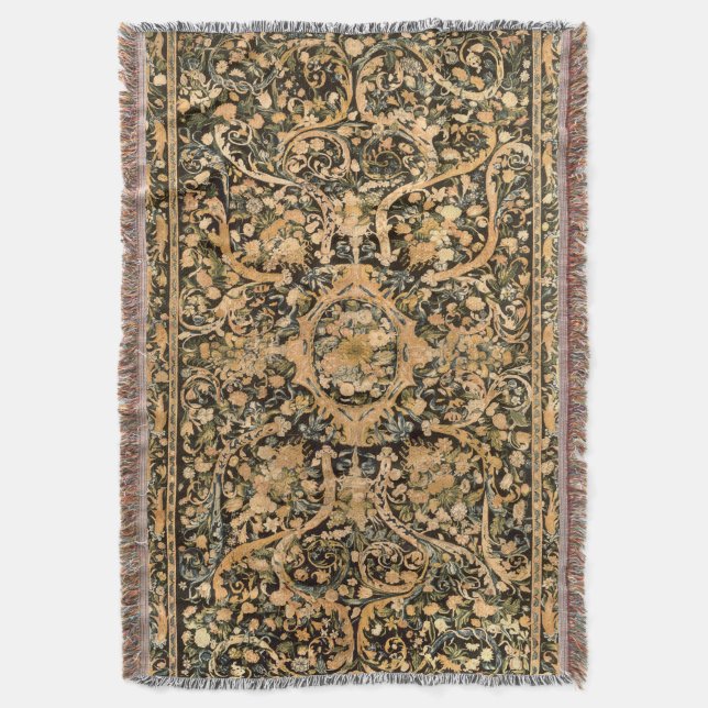 Cobertor Impressão Floral francês antigo (Frente Vertical)