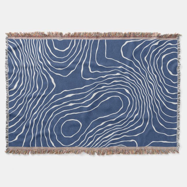 Cobertor Impressão Orgânico Topográfico da Linha da Terra. (Frente)
