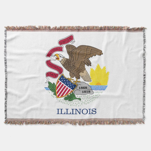 Cobertor Impressão Patriótico do Estado de Illinois (Frente)