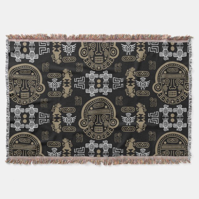 Cobertor inca Aztec Home Decor (Frente)