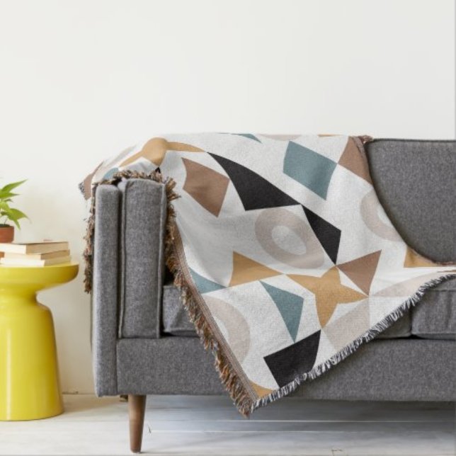 Cobertor Infantil Geométrico Bauhaus (Bauhaus geometric throw blanket for nurseries, toddler rooms, and family spaces.)