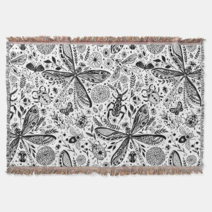 Cobertor Insetos de porta em azul escuro