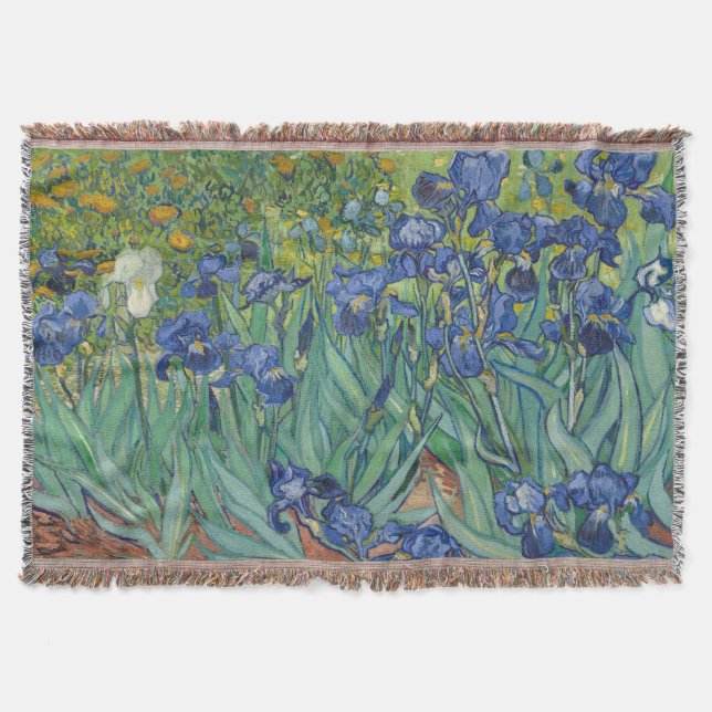 Cobertor Irises, Floral Oil Painting, Vincent Van Gogh (Frente)