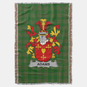 Cobertor Irish Adams Casaco do Serviço Familiar de Armas Ir