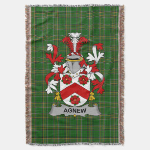 Cobertor Irish Agnew Casaco of Arms Family Crest Irlanda