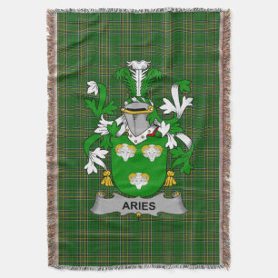 Cobertor Irish Aries Casaco do Serviço Familiar de Armas Ir