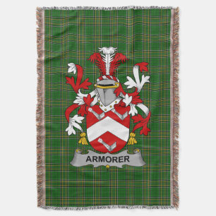 Cobertor Irish Armorer Casaco do Serviço Familiar de Armas 