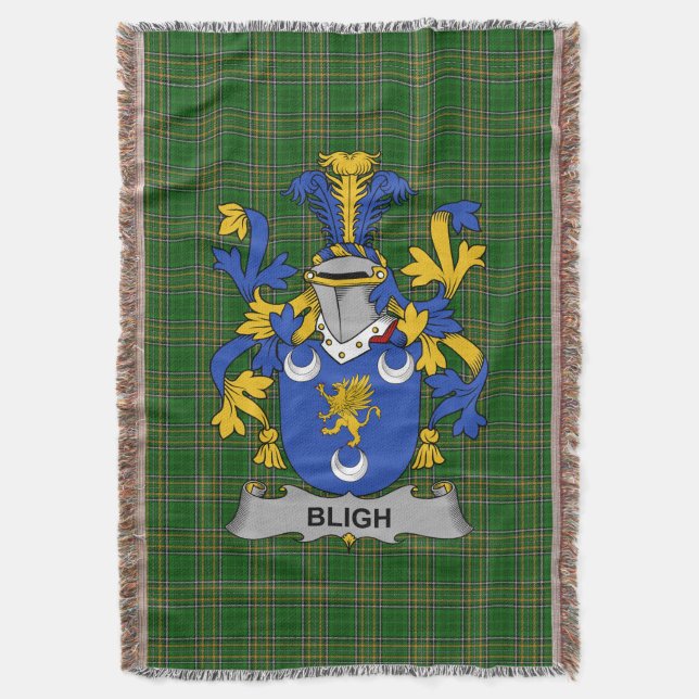 Cobertor Irish Bligh Casaco da Família de Armas - Irlanda (Frente Vertical)