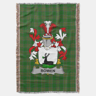 Cobertor Irish Bowen Casaco do Serviço Familiar de Armas Ir