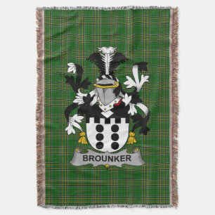 Cobertor Irish Brounker Casaco do Serviço Familiar de Armas