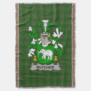 Cobertor Irish Butcher Casaco do Serviço Familiar de Armas 