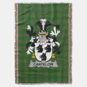 Cobertor Irish Cantelow (e) Casaco de Arms Family Crest Ire