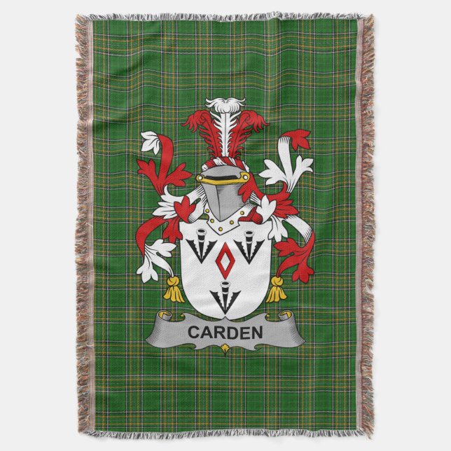 Cobertor Irish Carden Casaco of Arms Family Crest Irlanda (Frente Vertical)