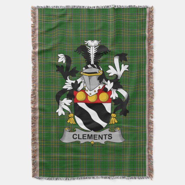 Cobertor Irish Clearing Casaco de Arms Family Crest Irlanda (Frente Vertical)