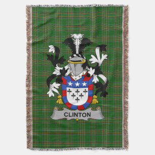 Cobertor Irish Clinton Casaco do Serviço Familiar de Armas 
