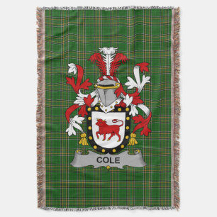 Cobertor Irish Cole Casaco do Serviço Familiar de Armas Irl