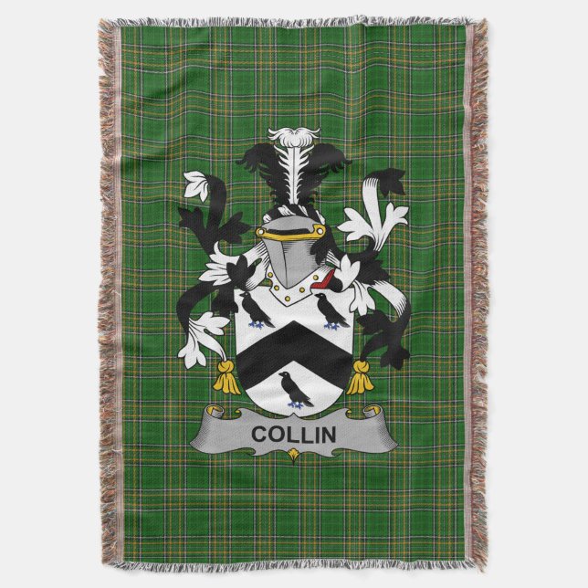 Cobertor Irish Collin Casaco do Serviço Familiar de Armas I (Frente Vertical)
