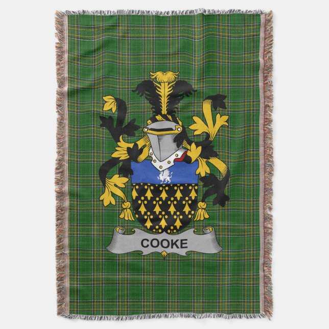 Cobertor Irish Cooke Casaco do Serviço Familiar de Armas Ir (Frente Vertical)