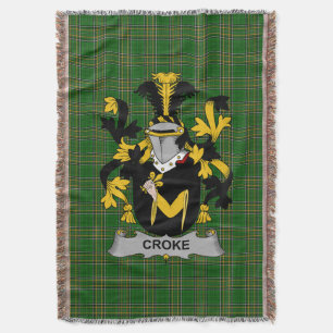 Cobertor Irish Croke Casaco do Serviço Familiar de Armas Ir