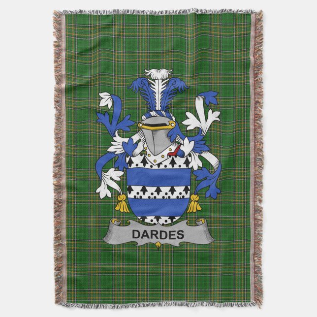 Cobertor Irish Dardes ou Dardis Casaco do Serviço Familiar  (Frente Vertical)