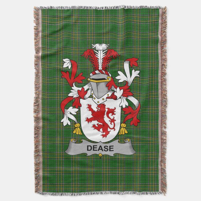 Cobertor Irish Dease Casaco do Serviço Familiar de Armas Ir (Frente Vertical)
