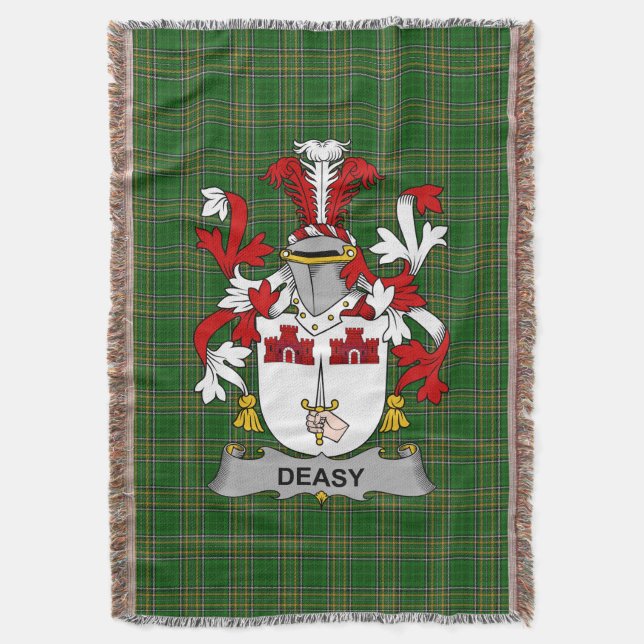 Cobertor Irish Deasy Casaco do Serviço Familiar de Armas Ir (Frente Vertical)