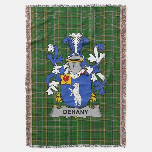 Cobertor Irish Dehany Casaco do Serviço Familiar de Armas I (Frente Vertical)