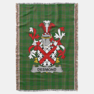 Cobertor Irish Desmond Casaco do Serviço Familiar de Armas 