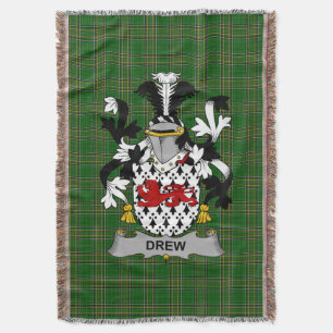 Cobertor Irish Drew Casaco do Serviço Familiar de Armas Irl