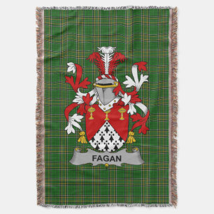 Cobertor Irish Fagan Casaco do Serviço Familiar de Armas Ir