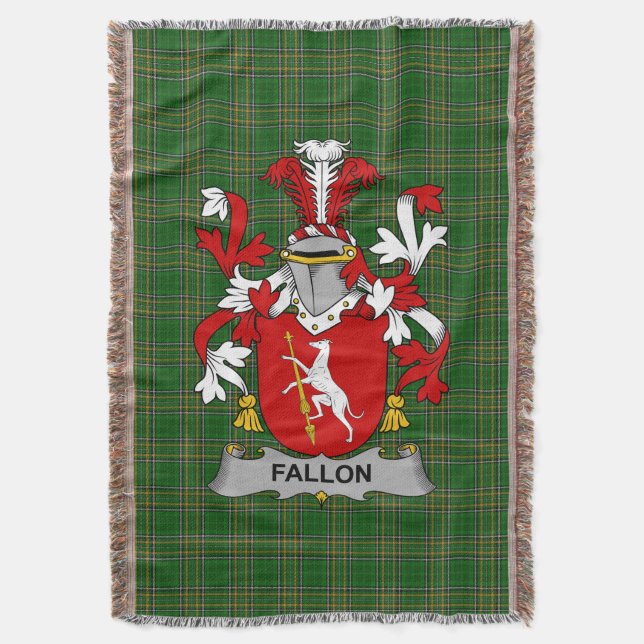 Cobertor Irish Fallon ou O_Fallon Casaco de Armas de Famíli (Frente Vertical)