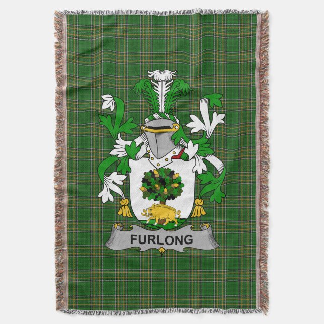 Cobertor Irish Furlong Casaco do Armamentos Family Crest Ir (Frente Vertical)