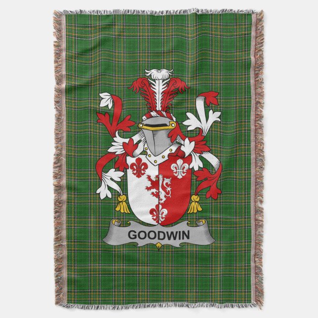 Cobertor Irish Goodwin Casaco do Serviço Familiar de Armas  (Frente Vertical)