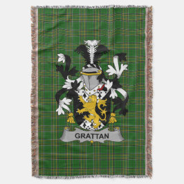 Cobertor Irish Grattan ou McGrattan Casaco de Arms Family C
