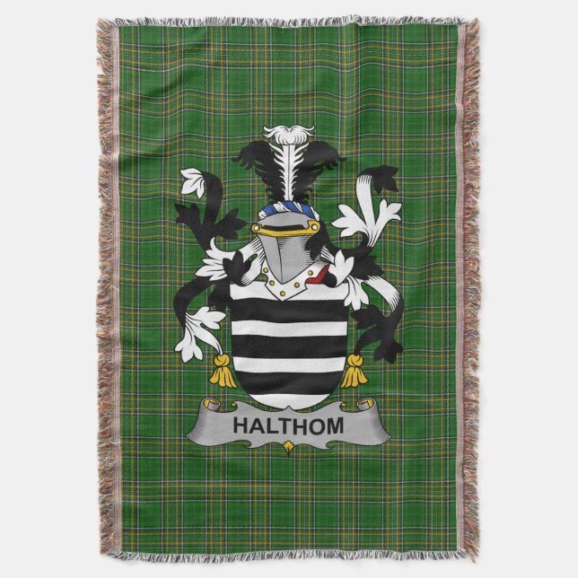 Cobertor Irish Halthom Family Crest Irlanda (Frente Vertical)