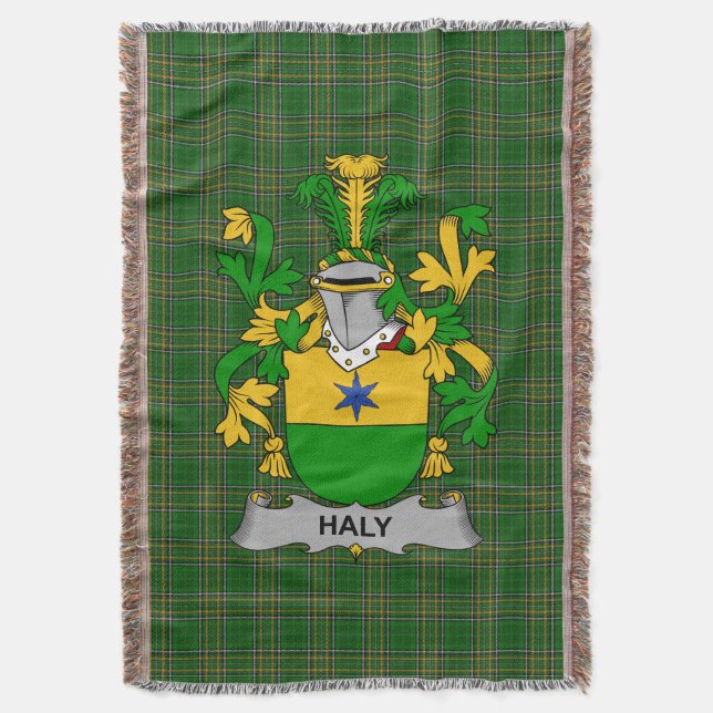 Cobertor Irish Haly Casaco do Serviço Familiar de Armas Irl (Frente Vertical)