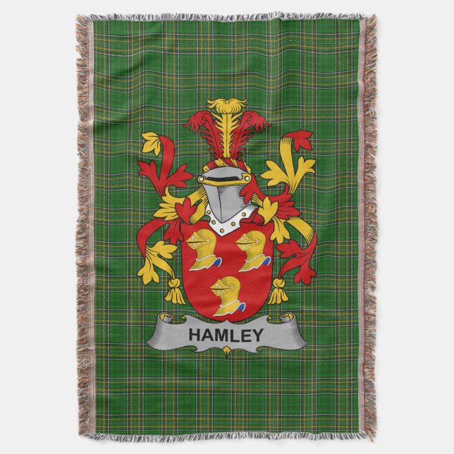 Cobertor Irish Hamley Casaco do Serviço Familiar de Armas I (Frente Vertical)