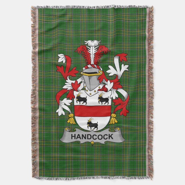 Cobertor Irish Handcock Casaco do Serviço Familiar de Armas (Frente Vertical)