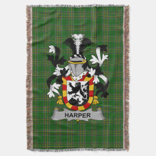 Cobertor Irish Harper Casaco do Serviço Familiar de Armas I