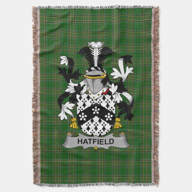 Cobertor Irish Hatfield Casaco do Serviço Familiar de Armas (Frente Vertical)