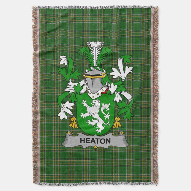 Cobertor Irish Heaton Casaco do Serviço Familiar de Armas I (Frente Vertical)