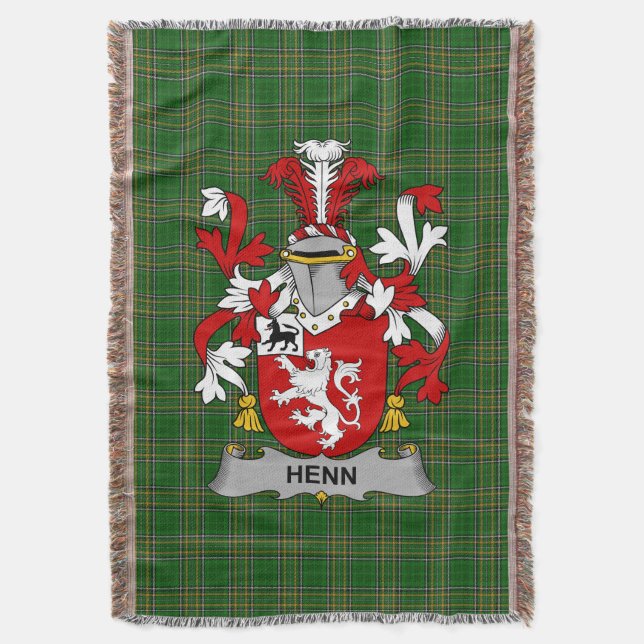 Cobertor Irish Henn Casaco do Armamento Family Crest Irland (Frente Vertical)